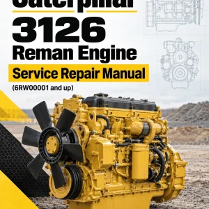 Caterpillar CAT 3126 Reman Engine Service Repair Manual (6RW00001 and up)