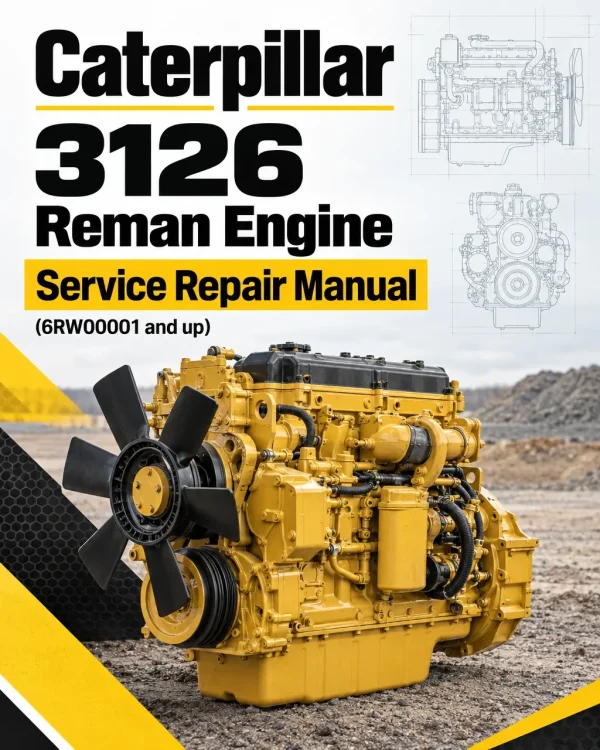 Caterpillar CAT 3126 Reman Engine Service Repair Manual (6RW00001 and up)