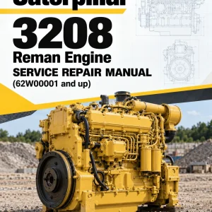 Caterpillar CAT 3208 Reman Engine Service Repair Manual (62W00001 and up)