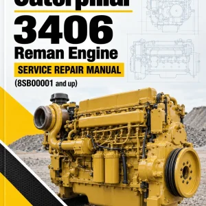 Caterpillar CAT 3406 Reman Engine Service Repair Manual (8SB00001 and up)