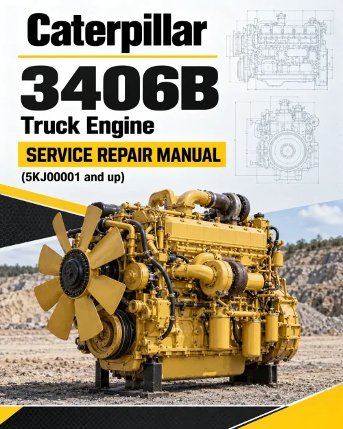 Caterpillar CAT 3406B Truck Engine Service Repair Manual (5KJ00001 and up)