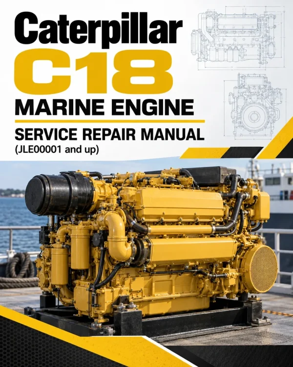 Caterpillar CAT C18 Marine Engine Service Repair Manual (JLE00001 and up)