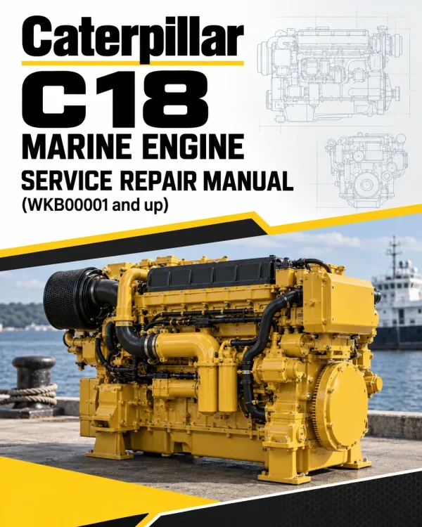 Caterpillar CAT C18 Marine Engine Service Repair Manual (WKB00001 and up)