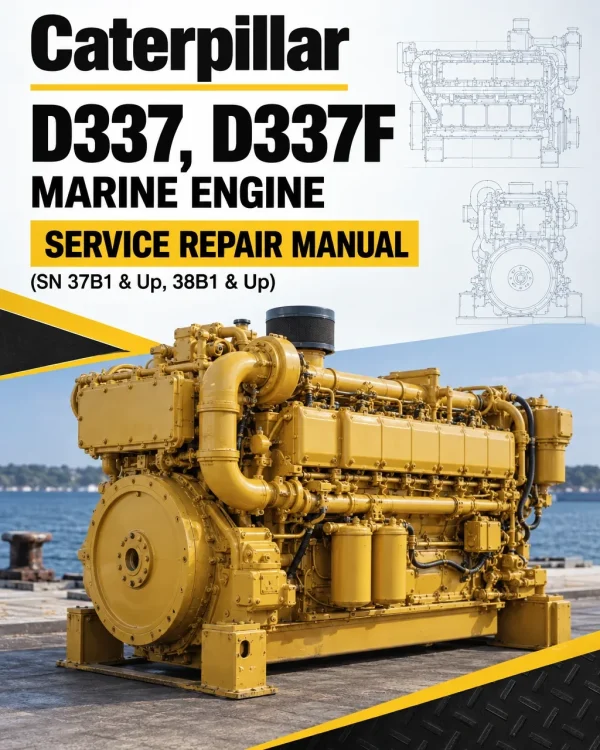 Caterpillar CAT D337, D337F Marine Engine Service Repair Manual (SN 37B1 & Up, 38B1 & Up)