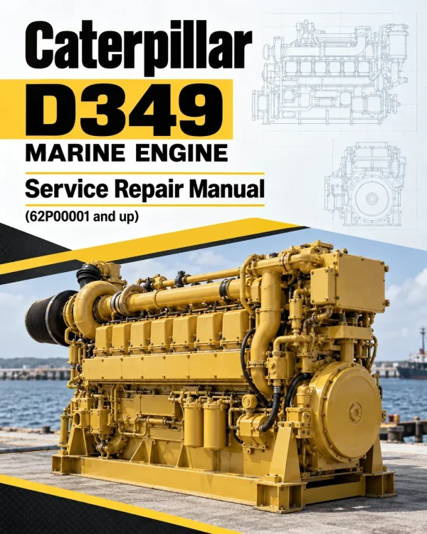 Caterpillar CAT D349 Marine Engine Service Repair Manual (62P00001 and up)
