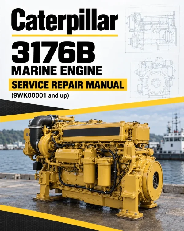 Caterpillar CAT 3176B Marine Engine Service Repair Manual (9WK00001 and up)