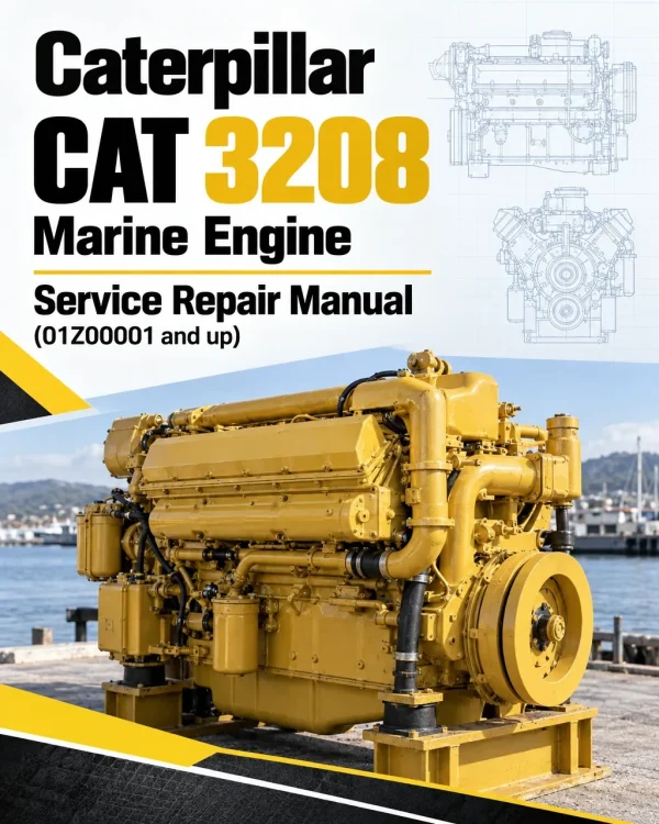 Caterpillar CAT 3208 Marine Engine Service Repair Manual (01Z00001 and up)