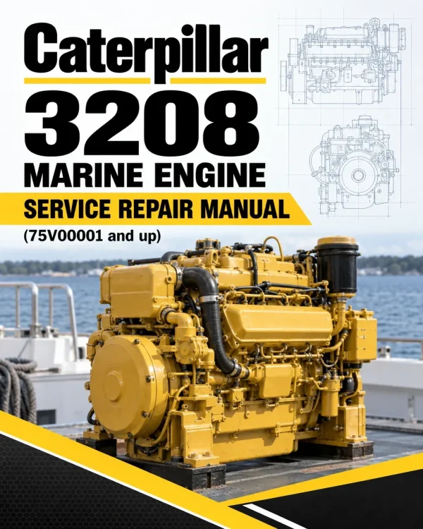 Caterpillar CAT 3208 Marine Engine Service Repair Manual (75V00001 and up)