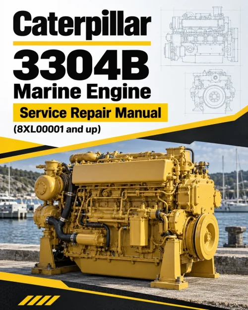 Caterpillar CAT 3304B Marine Engine Service Repair Manual (8XL00001 and up)