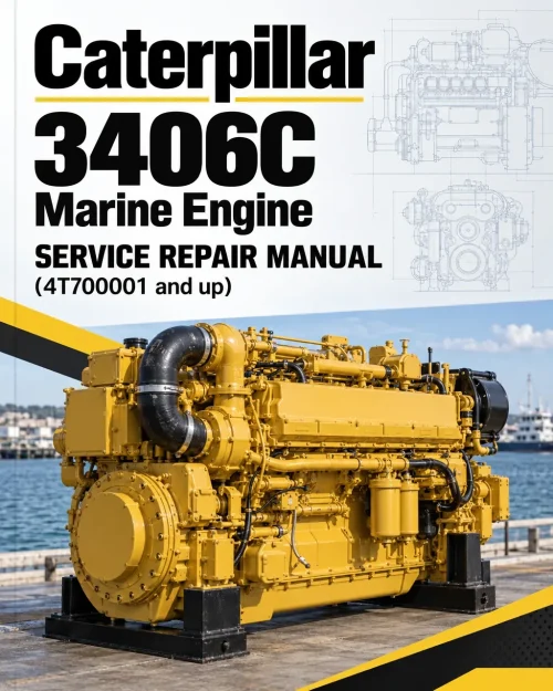 Caterpillar CAT 3406C Marine Engine Service Repair Manual (4T700001 and up)