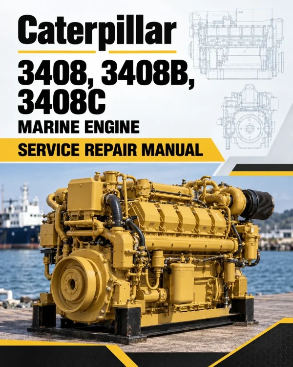 Caterpillar CAT 3408, 3408B, 3408C Marine Engine Service Repair Manual (99U00001 and up)