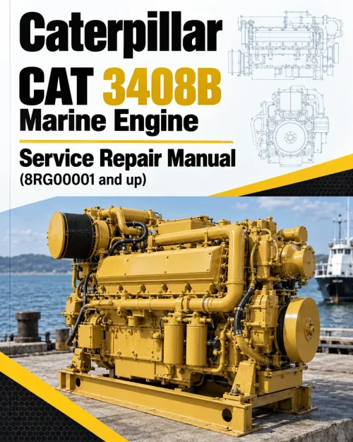 Caterpillar CAT 3408B Marine Engine Service Repair Manual (8RG00001 and up)