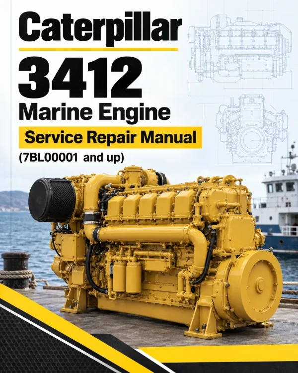 Caterpillar CAT 3412 Marine Engine Service Repair Manual (7BL00001 and up)