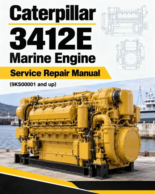 Caterpillar CAT 3412E Marine Engine Service Repair Manual (9KS00001 and up)