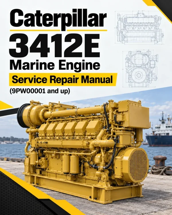Caterpillar CAT 3412E Marine Engine Service Repair Manual (9PW00001 and up)