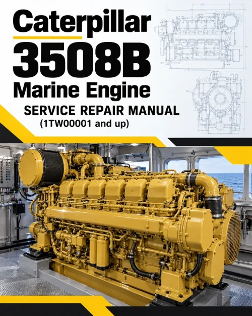 Caterpillar CAT 3508B Marine Engine Service Repair Manual (1TW00001 and up)