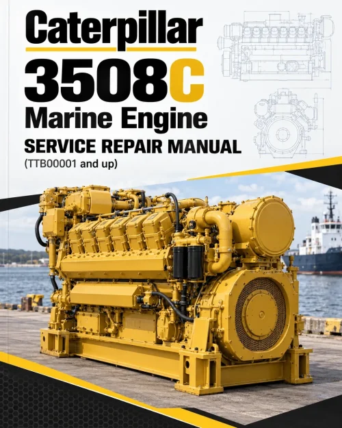 Caterpillar CAT 3508C Marine Engine Service Repair Manual (TTB00001 and up)
