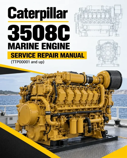 Caterpillar CAT 3508C Marine Engine Service Repair Manual (TTP00001 and up)