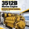 Caterpillar CAT 3512B Marine Engine Service Repair Manual (7HM00001 and up)