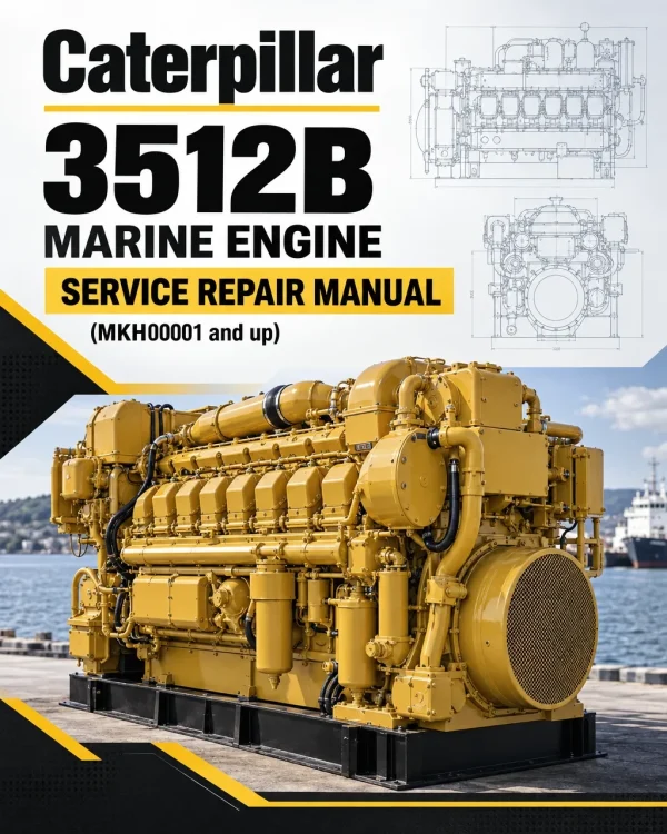 Caterpillar CAT 3512B Marine Engine Service Repair Manual (MKH00001 and up)