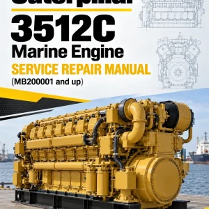 Caterpillar CAT 3512C Marine Engine Service Repair Manual (MB200001 and up)