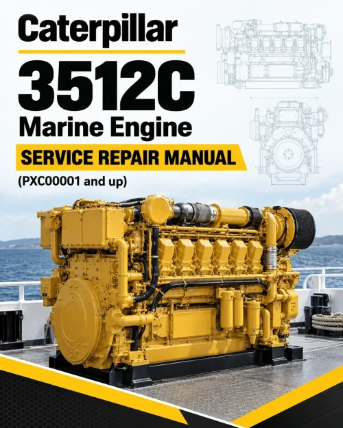 Caterpillar CAT 3512C Marine Engine Service Repair Manual (PXC00001 and up)