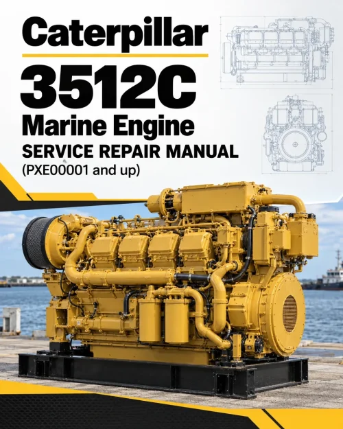 Caterpillar CAT 3512C Marine Engine Service Repair Manual (PXE00001 and up)