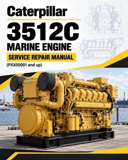 Caterpillar CAT 3512C Marine Engine Service Repair Manual (PXX00001 and up)