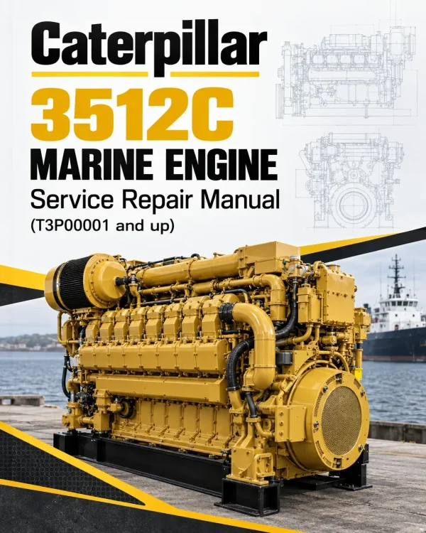 Caterpillar CAT 3512C Marine Engine Service Repair Manual (T3P00001 and up)