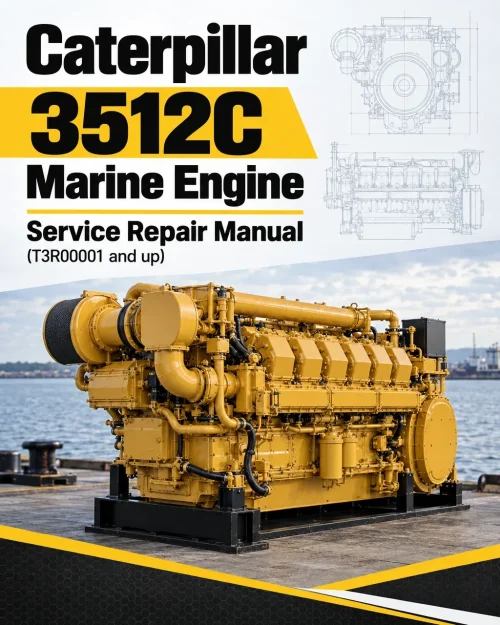 Caterpillar CAT 3512C Marine Engine Service Repair Manual (T3R00001 and up)
