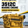 Caterpillar CAT 3512C Marine Engine Service Repair Manual (T3S00001 and up)