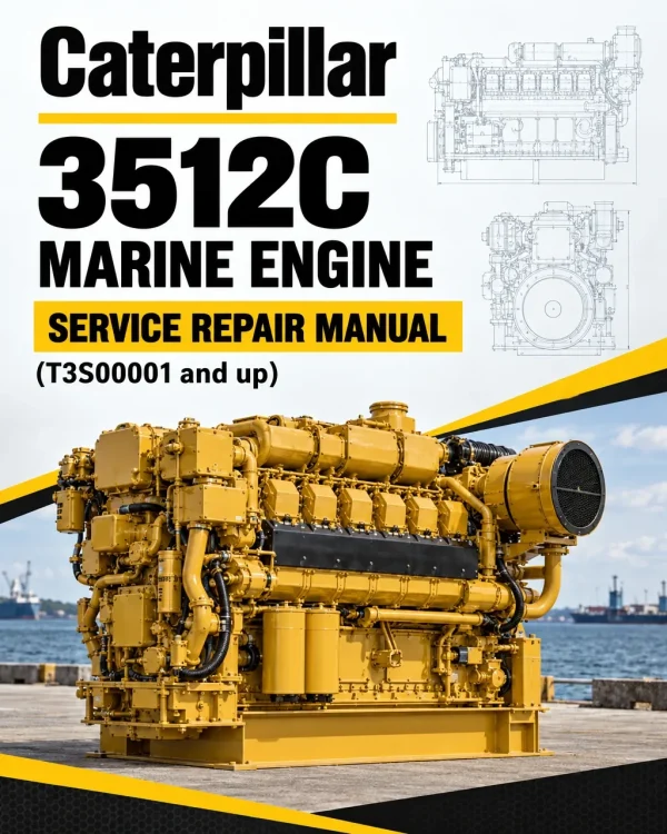 Caterpillar CAT 3512C Marine Engine Service Repair Manual (T3S00001 and up)