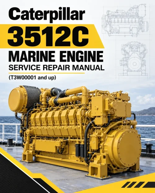 Caterpillar CAT 3512C Marine Engine Service Repair Manual (T3W00001 and up)