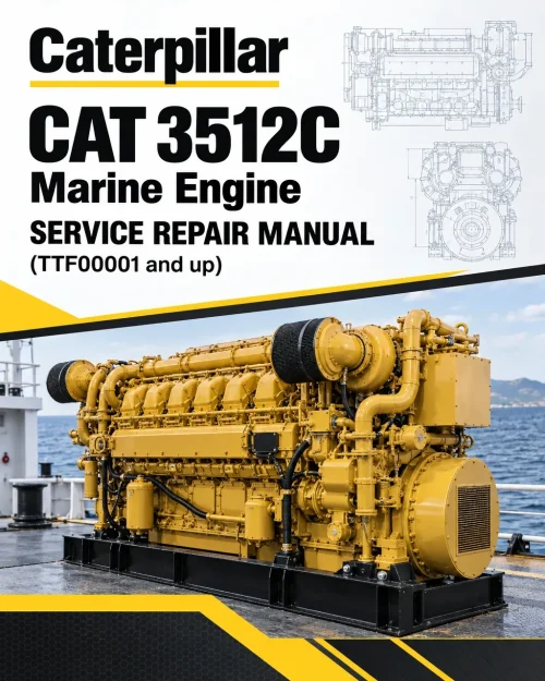 Caterpillar CAT 3512C Marine Engine Service Repair Manual (TTF00001 and up)