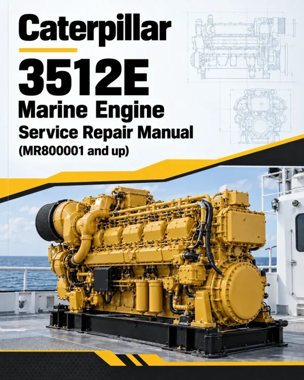Caterpillar CAT 3512E Marine Engine Service Repair Manual (MR800001 and up)