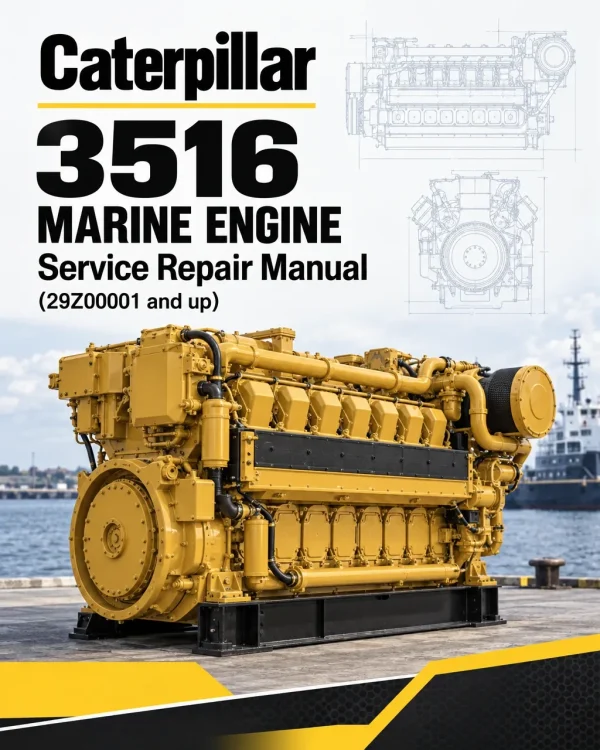 Caterpillar CAT 3516 Marine Engine Service Repair Manual (29Z00001 and up)