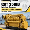 Caterpillar CAT 3516B Marine Engine Service Repair Manual (3CW00001 and up)