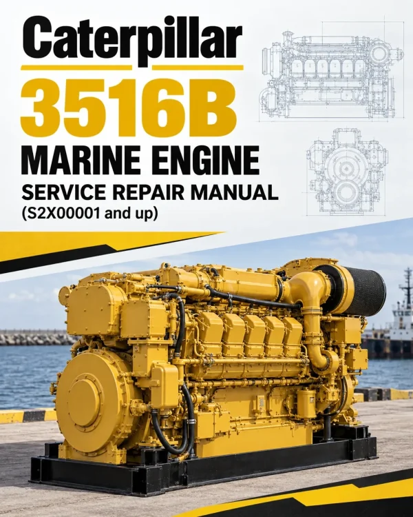 Caterpillar CAT 3516B Marine Engine Service Repair Manual (S2X00001 and up)