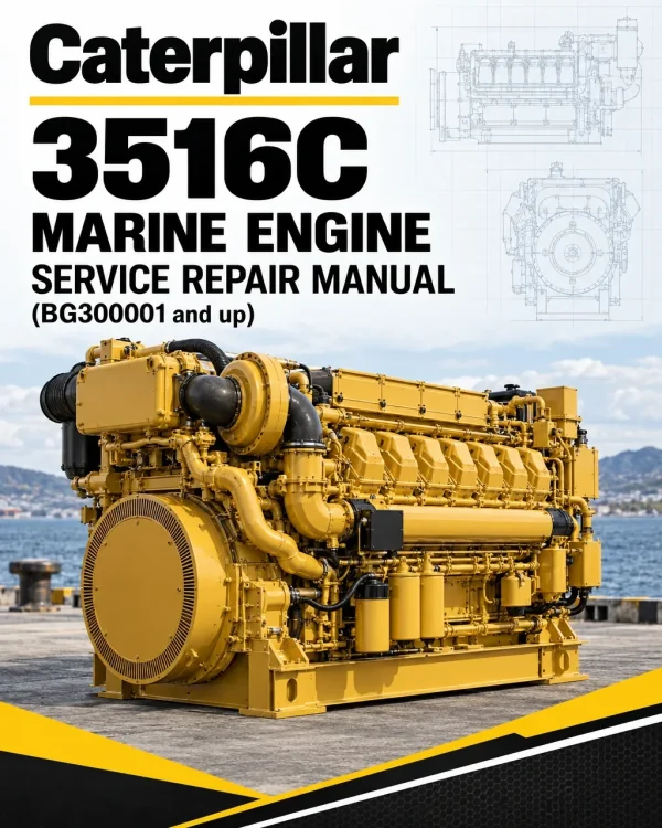 Caterpillar CAT 3516C Marine Engine Service Repair Manual (BG300001 and up)