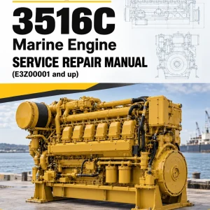 Caterpillar CAT 3516C Marine Engine Service Repair Manual (E3Z00001 and up)