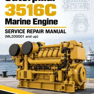 Caterpillar CAT 3516C Marine Engine Service Repair Manual (ML200001 and up)