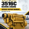 Caterpillar CAT 3516C Marine Engine Service Repair Manual (ML300001 and up)