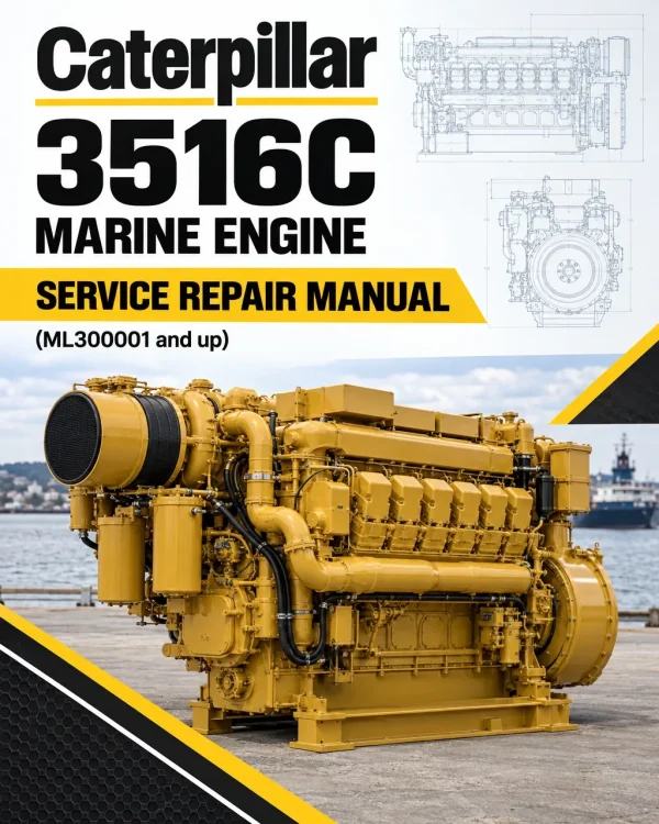 Caterpillar CAT 3516C Marine Engine Service Repair Manual (ML300001 and up)