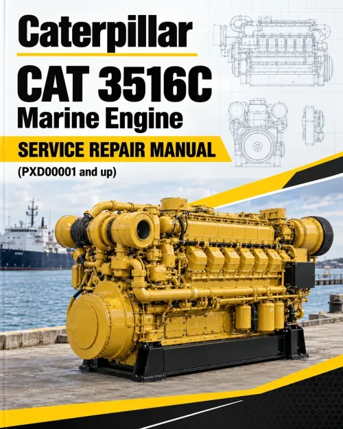 Caterpillar CAT 3516C Marine Engine Service Repair Manual (PXD00001 and up)