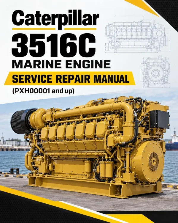 Caterpillar CAT 3516C Marine Engine Service Repair Manual (PXH00001 and up)