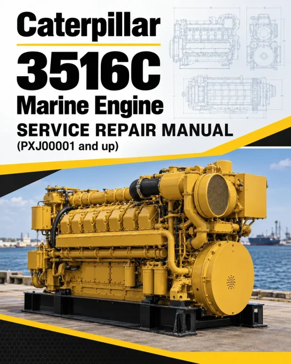 Caterpillar CAT 3516C Marine Engine Service Repair Manual (PXJ00001 and up)