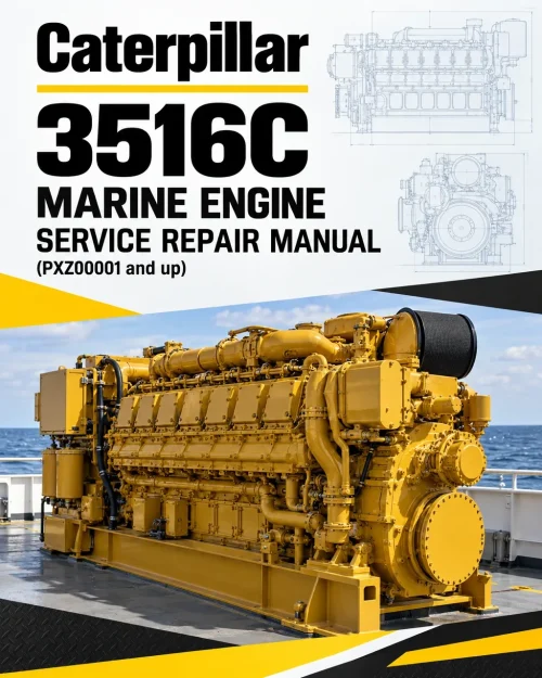 Caterpillar CAT 3516C Marine Engine Service Repair Manual (PXZ00001 and up)