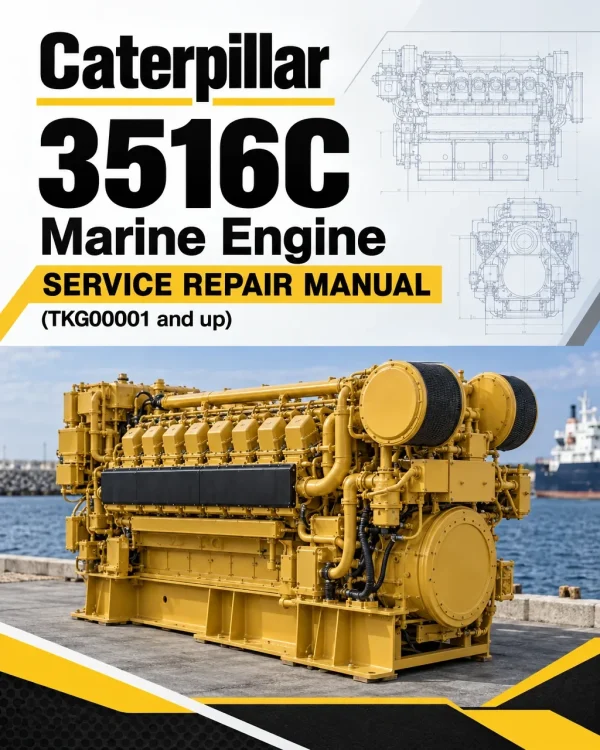 Caterpillar CAT 3516C Marine Engine Service Repair Manual (TKG00001 and up)