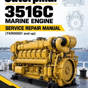 Caterpillar CAT 3516C Marine Engine Service Repair Manual (TKR00001 and up)