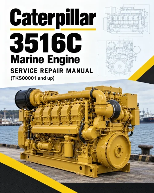 Caterpillar CAT 3516C Marine Engine Service Repair Manual (TKS00001 and up)